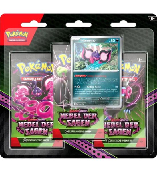 Pokemon Nebel der Sagen 3-Booster Blister Pack: Infamomo