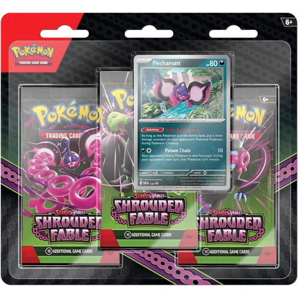 Pokemon Shrouded Fable 3-Booster Blister Pack: Pecharunt