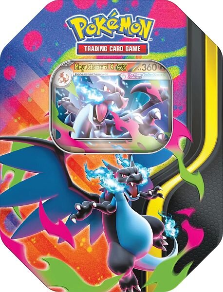 Pokemon Mega Charizard X ex Tin Box