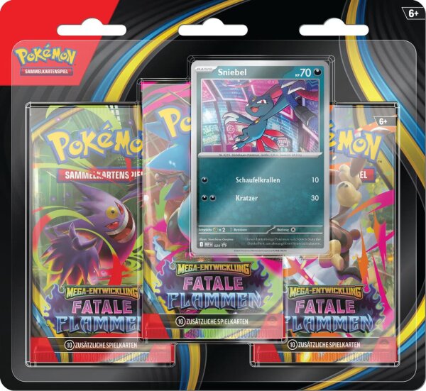 Pokemon Fatale Flammen 3-Pack Blister (Zuf&auml;llig)