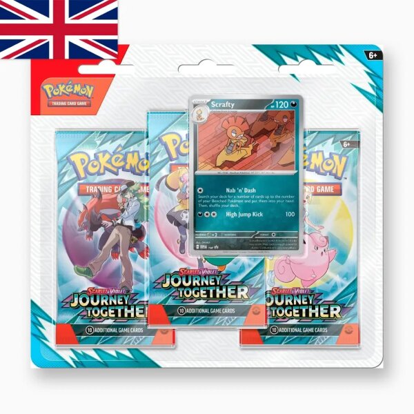 Pokemon Journey Together 3-Booster Blister Pack: Scrafty